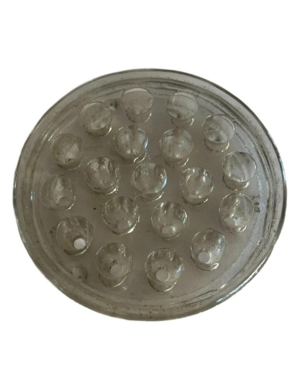 Vintage Clear Glass Flower Frog 19 Hole 5" – Art Glass Floral Arranger